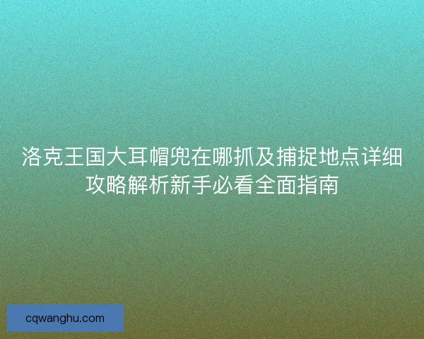 洛克王国大耳帽兜在哪抓及捕捉地点详细攻略解析新手必看全面指南